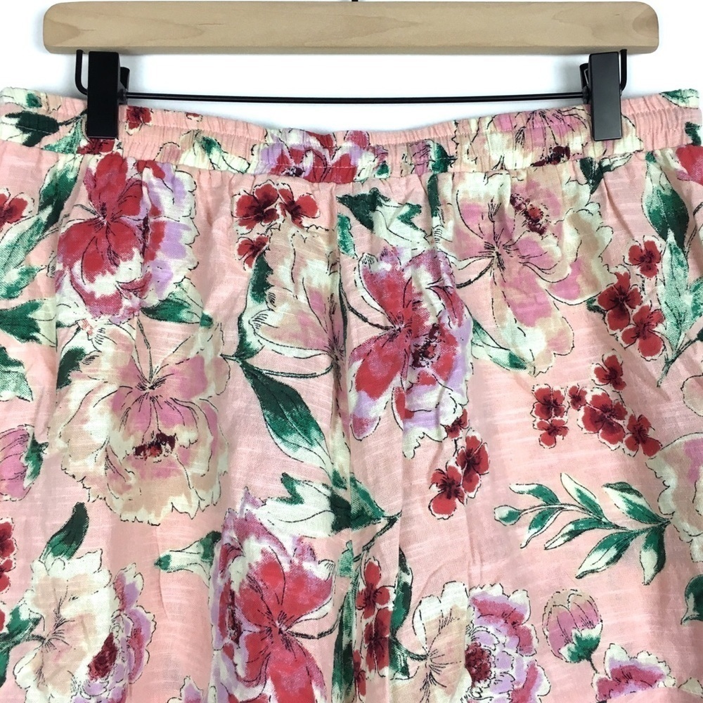 BAND OF GYPSIES Shorts Floral Tassel Ruffle High Waist Garden Party Size Large - Picture 6 of 11